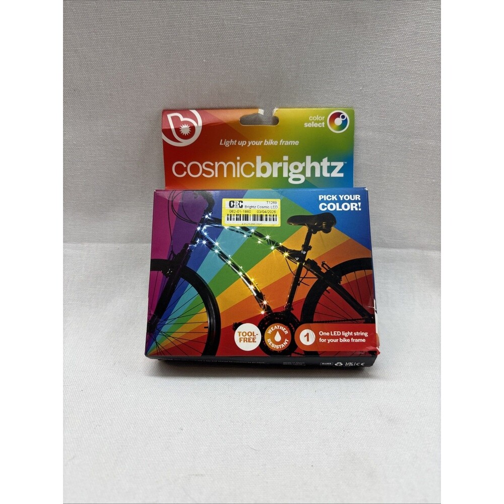 CosmicBrightz Bike Frame LED Light String Color Select Weather Resistant New
